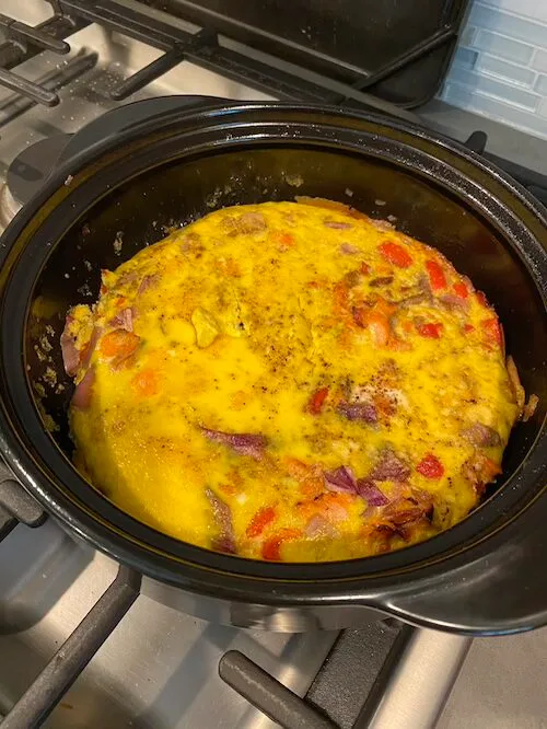 Salmon Asparagus Breakfast Bake