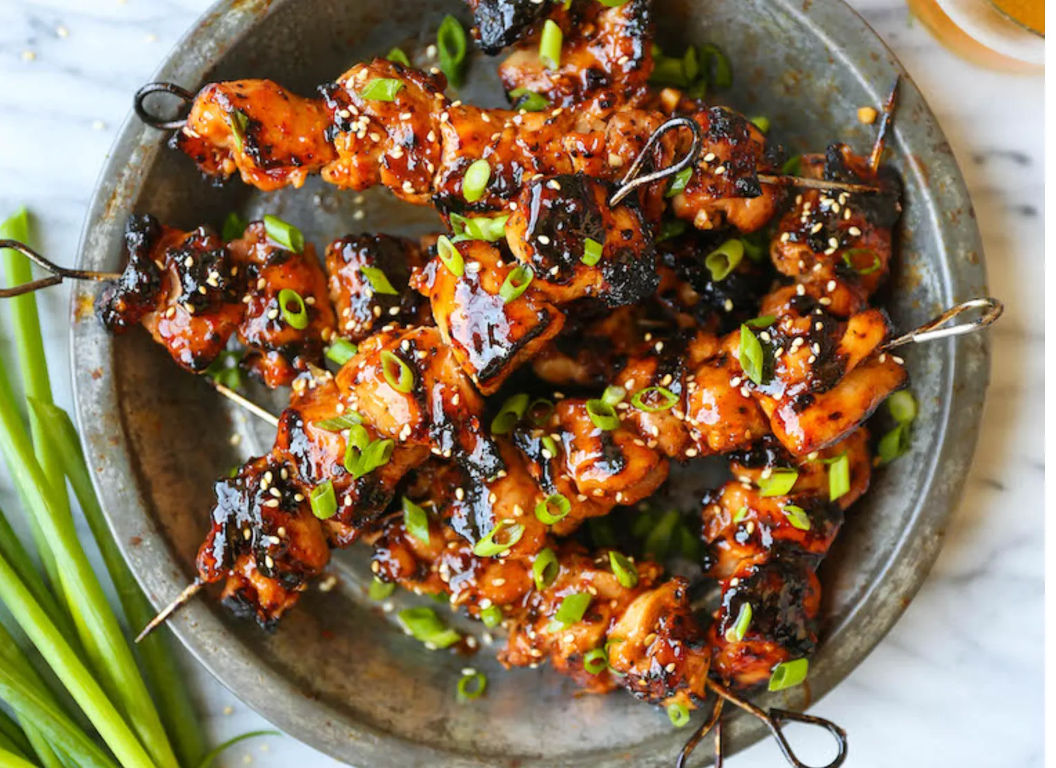 Asian Honey Garlic Chicken Kabobs