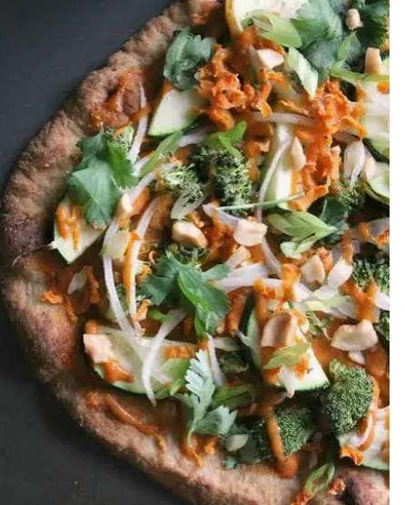 Coconut Flour Flatbread with Curried Vegetables