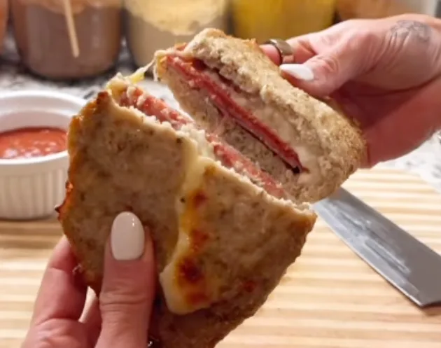 No Carb Chicken Crust Calzone