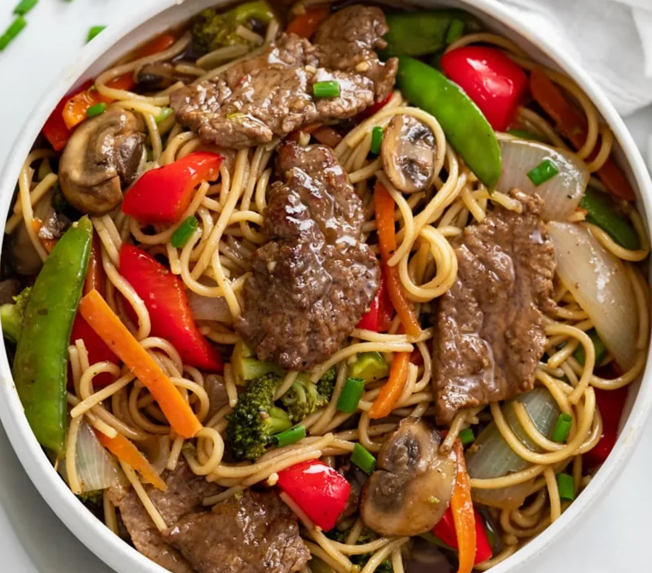 Beef and Vegetable Noodle Bowl