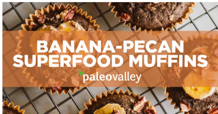 Nutrient-Dense Banana Pecan Superfood Muffins