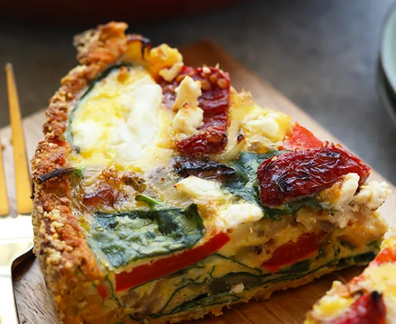 Sweet Potato Crust Quiche