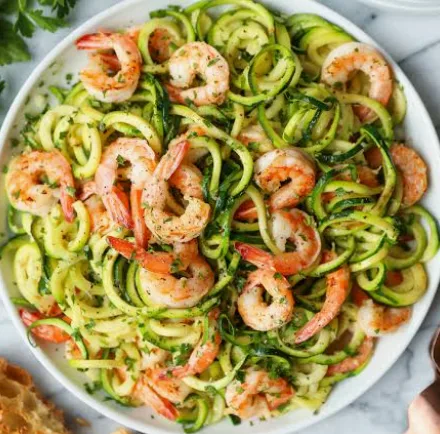 Garlic Butter Shrimp Zucchini Noodles