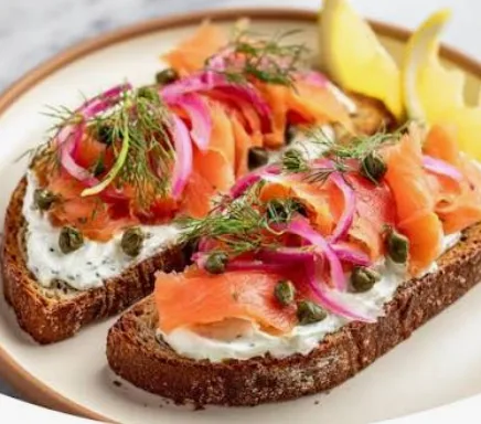 Smoked Salmon Cream Cheese Toast