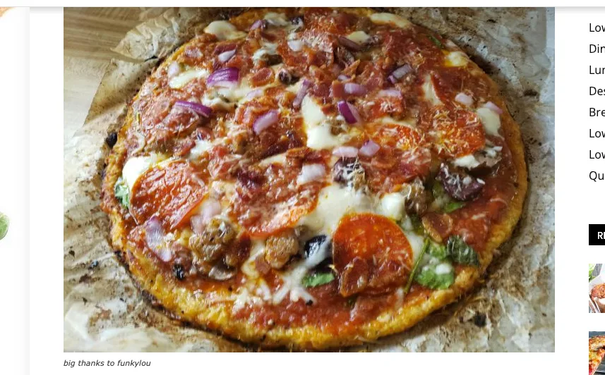 Keto Cauliflower Pizza Crust