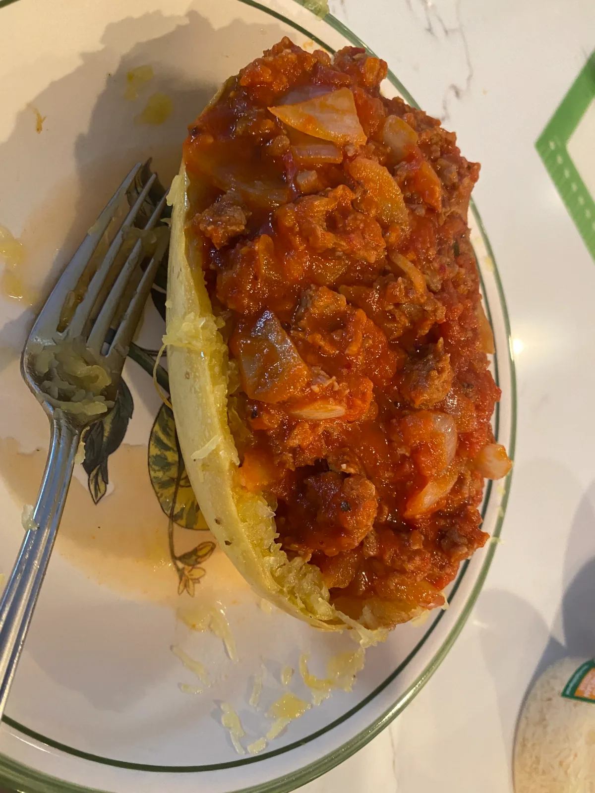 Baked Spaghetti Squash Boats with Plant-Based Beef