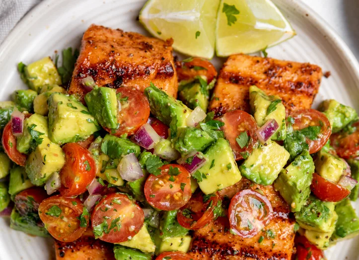 Grilled Salmon with Avocado Salsa