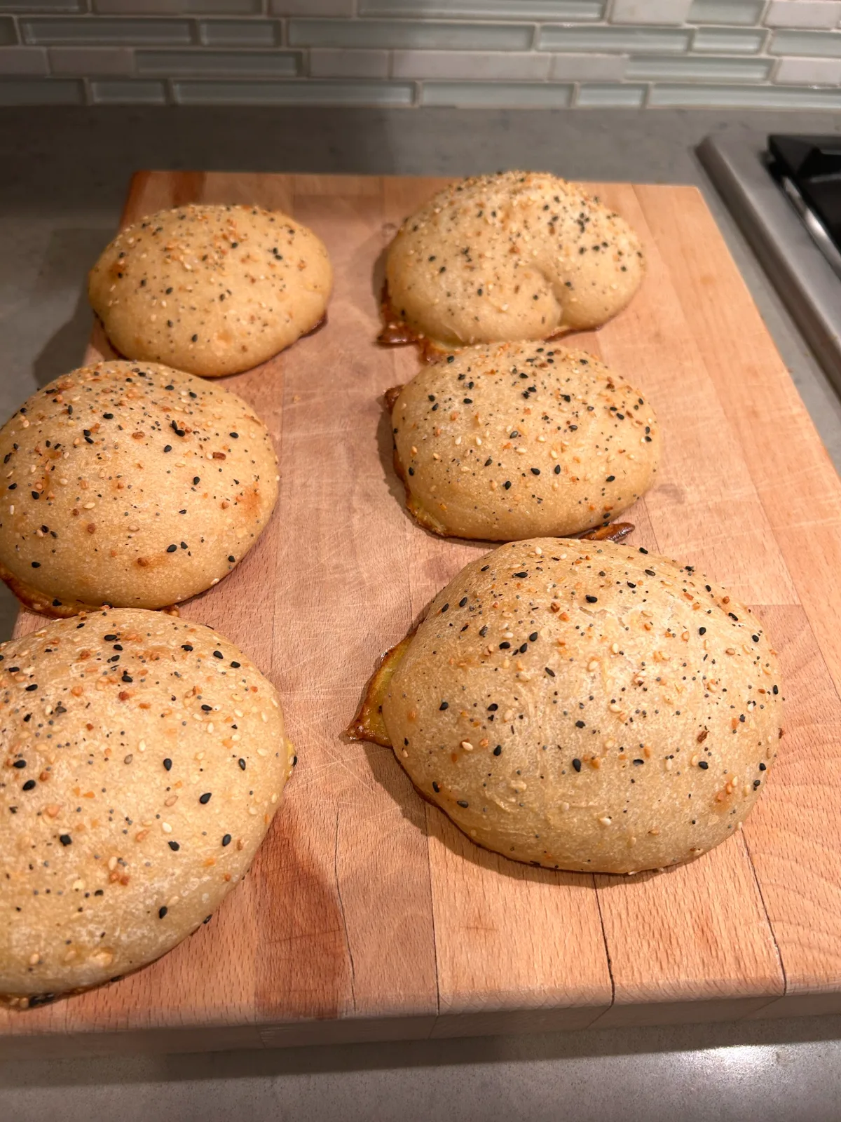 Homemade Sourdough Hamburger Buns
