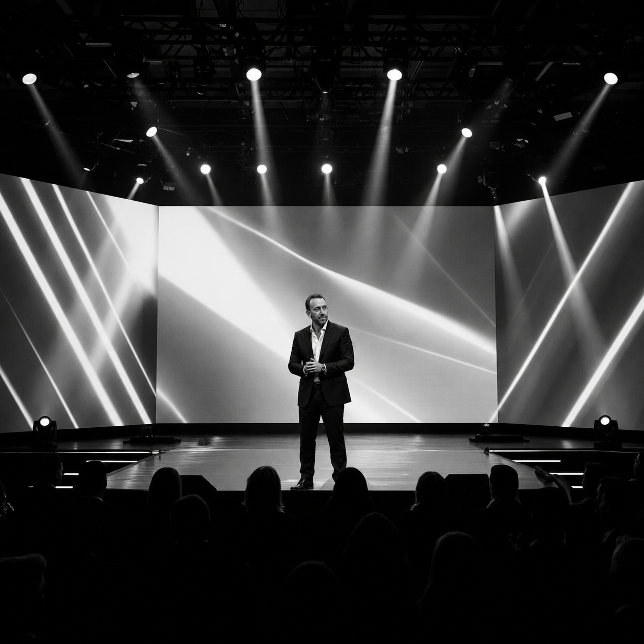Benjamin Star speaking on stage